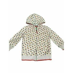 Mini Boden Floral Sherpa Lined Zip Up Hoodie